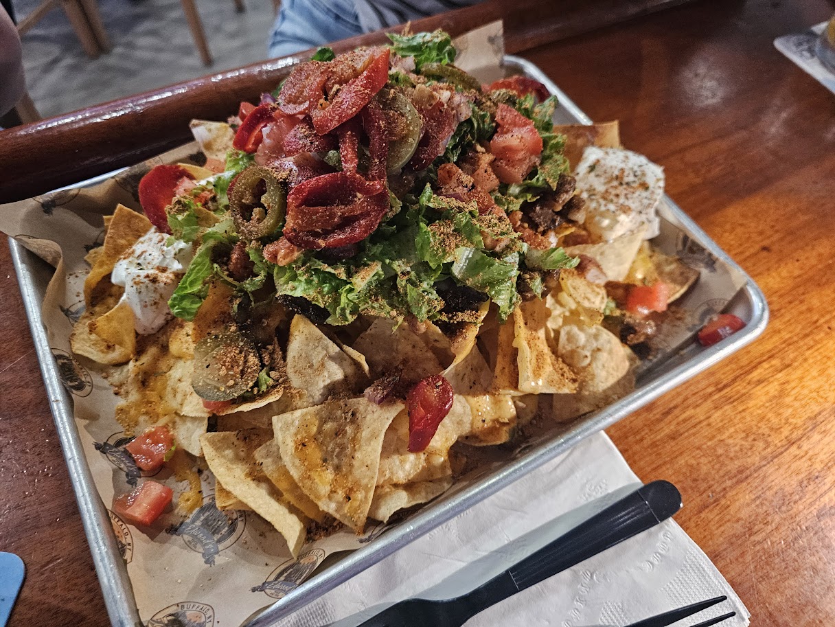 Loaded nachos platter