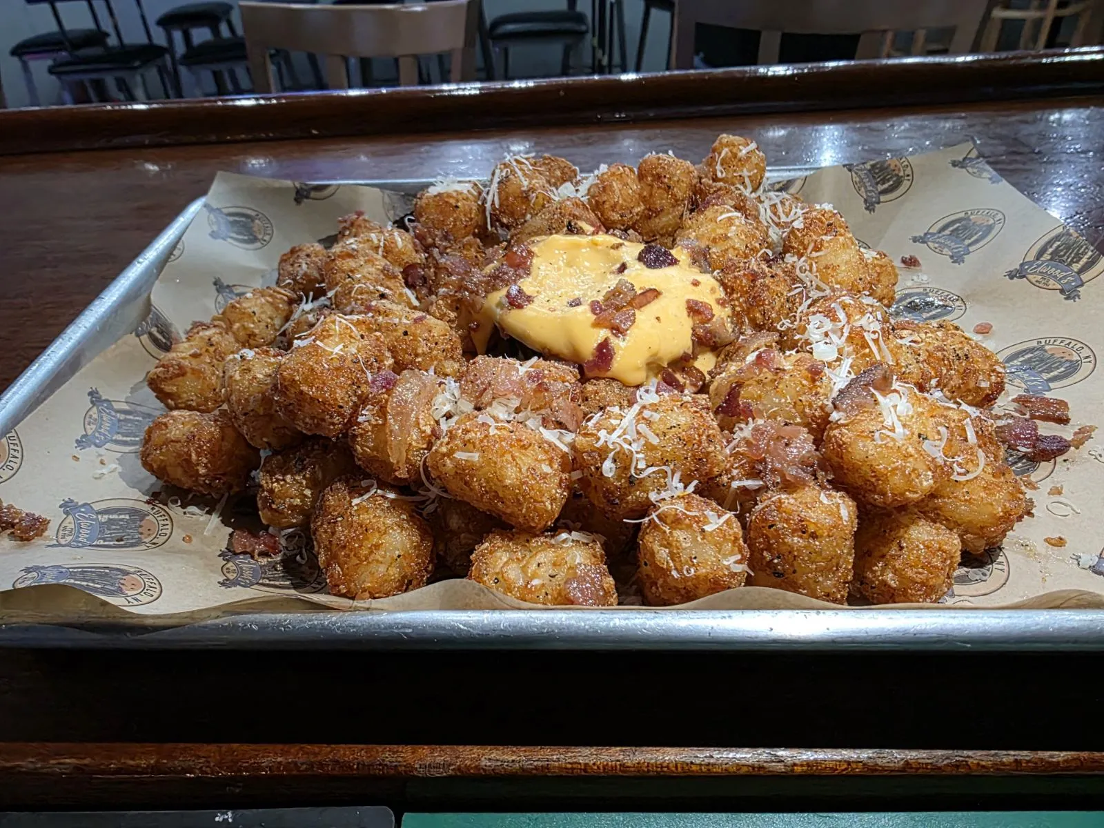Jonny tots with bacon and cheese