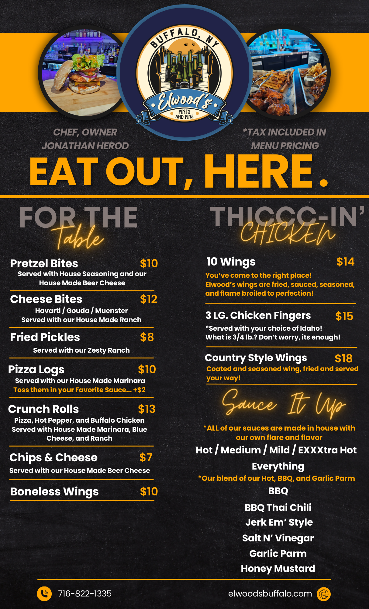 Sunset Lanes full menu